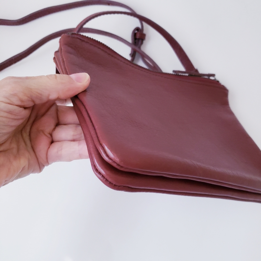 J. Jill Burgundy Leather Crossbody Bag - Picture 6 of 14